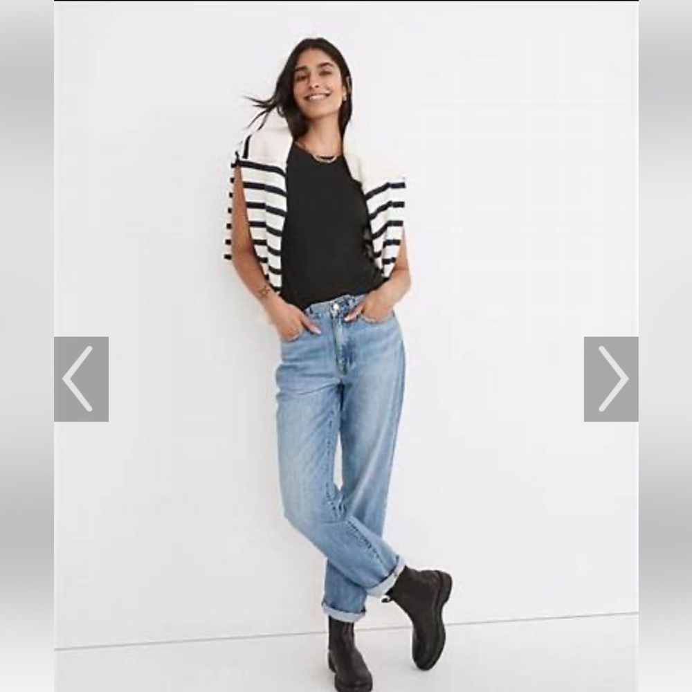 Madewell the slouchy boy Jean size32 washed denim